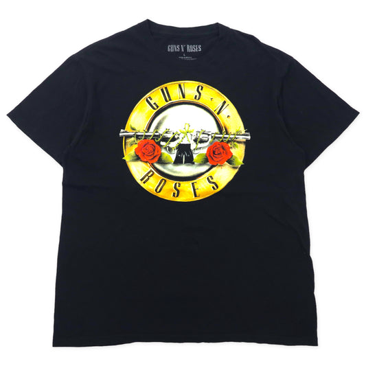 日本然リトテ-古着オンライン-GUNS N' ROSES ガンズアンドローゼズ バンドTシャツ L ブラック コットン メキシコ製-GUNS N 'Roses Guns and Roses Band T-Shirt L Black Cotton Mexico Made