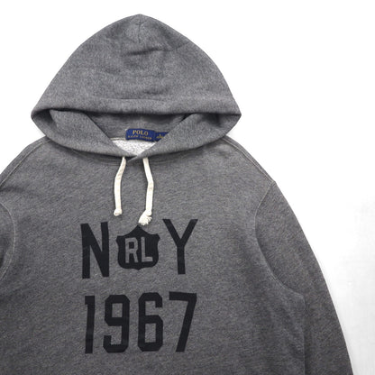 Polo Ralph Lauren プルオーバー パーカー M グレー NY 1967 プリント