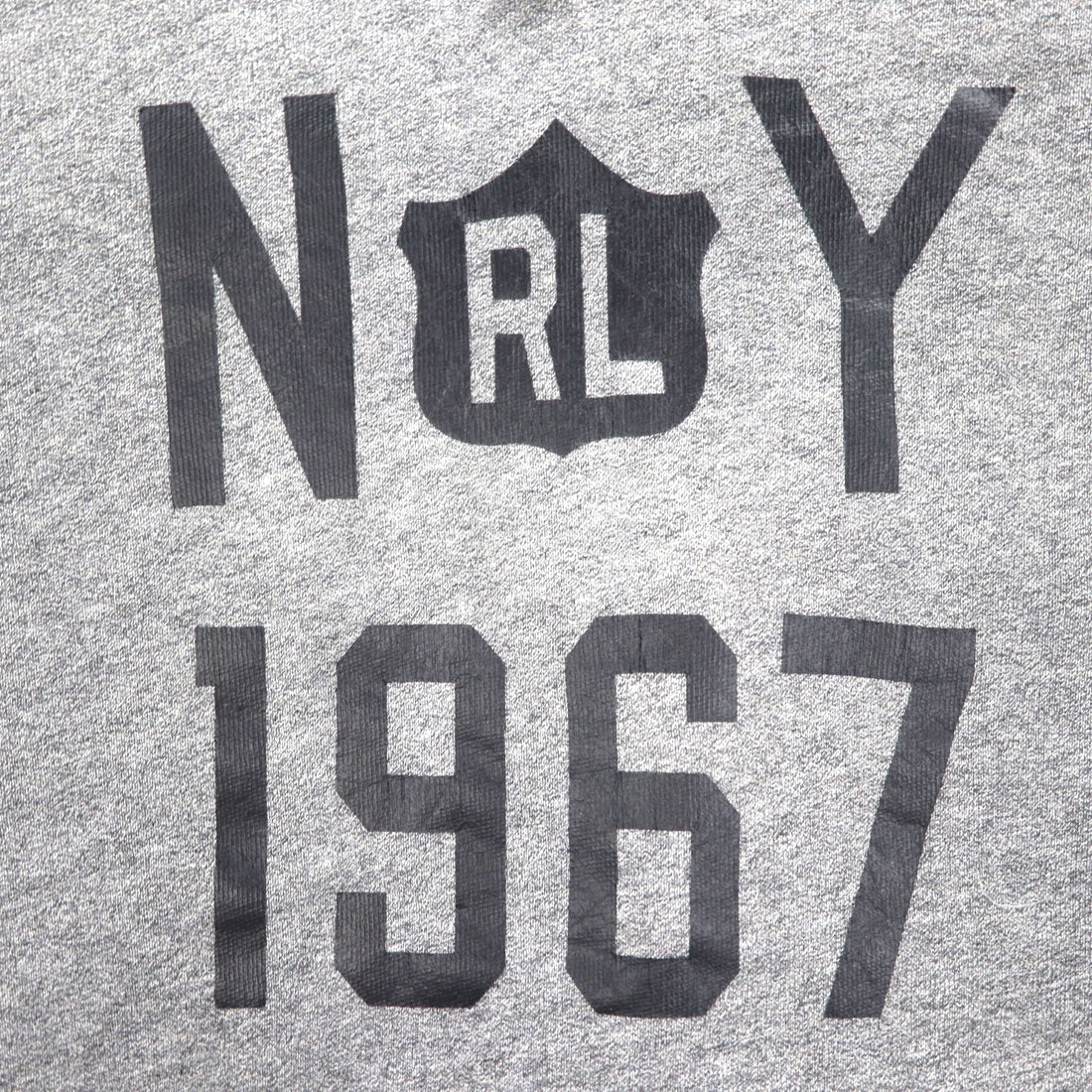 Polo Ralph Lauren pullover hoodie, size M, gray, NY 1967 print