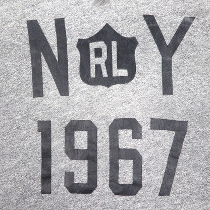 Polo Ralph Lauren プルオーバー パーカー M グレー NY 1967 プリント