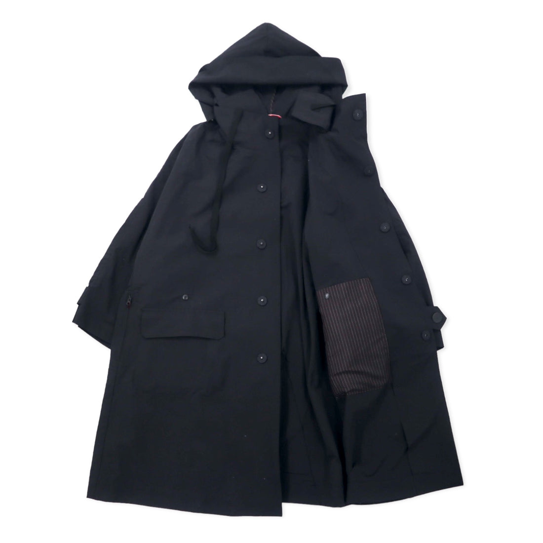 leh Overcoat M Black Cotton Nylon LEH 543 Made in Japan
