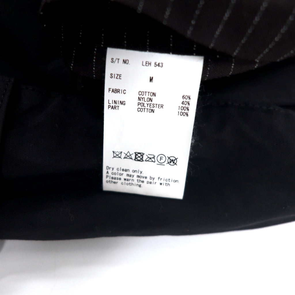 leh Overcoat M Black Cotton Nylon LEH 543 Made in Japan