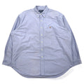 Ralph Lauren 90s Big Size Oxford Button Down Shirt XL Blue Cotton BLAKE Small Pony Embroidery