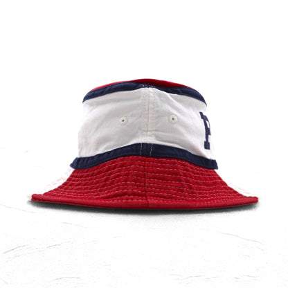 POLO RALPH LAUREN バケットハット FREE ホワイト ネイビー レッド トリコロール スモールポニー刺繍