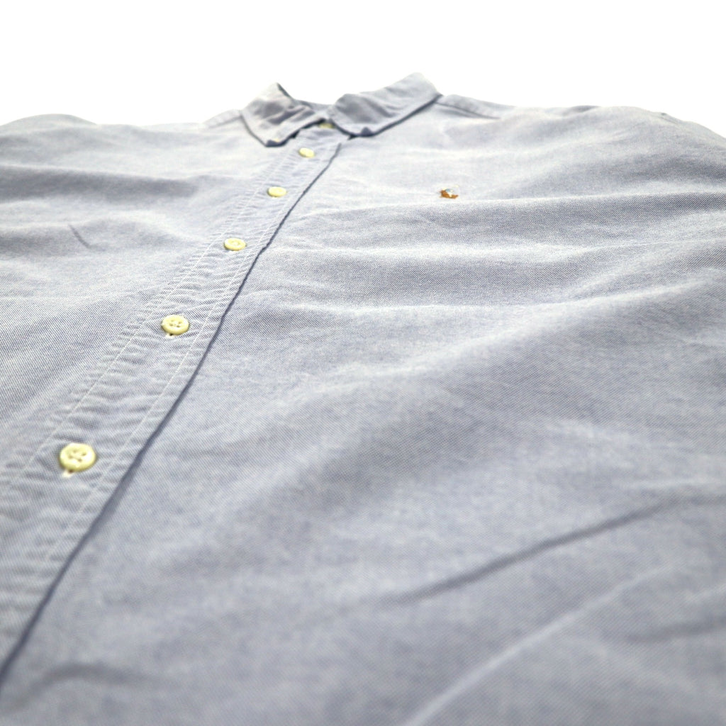 Ralph Lauren 90s Big Size Oxford Button Down Shirt XL Blue Cotton BLAKE Small Pony Embroidery