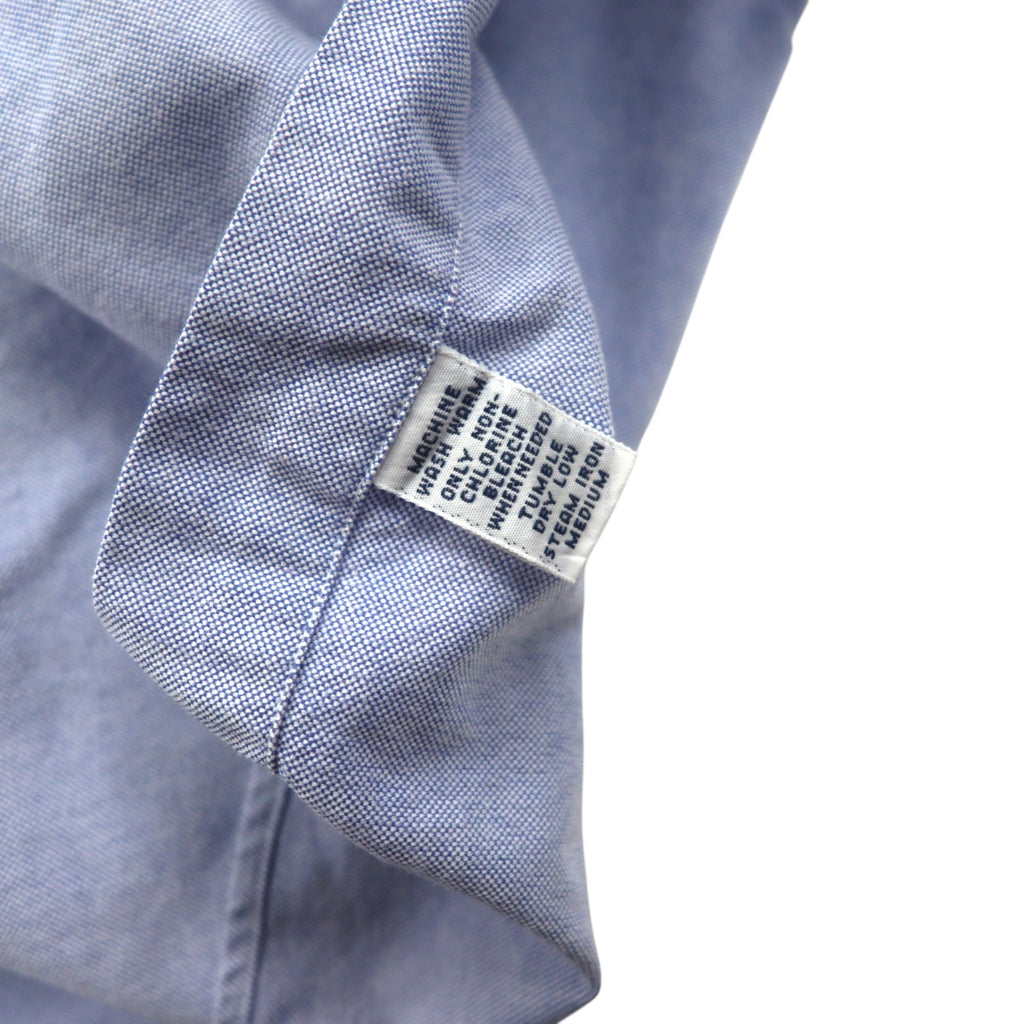 Ralph Lauren 90s Big Size Oxford Button Down Shirt XL Blue Cotton BLAKE Small Pony Embroidery