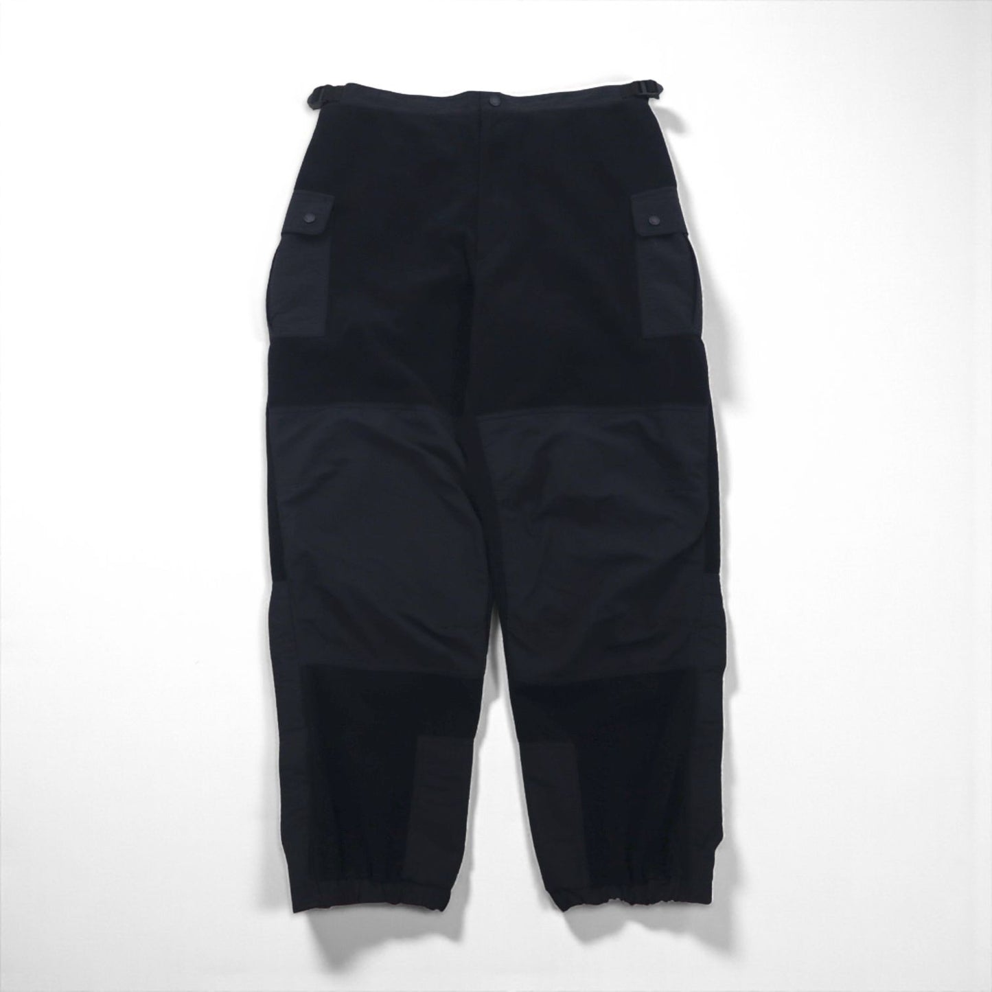 Cabela’s ミリタリー フリース カーゴパンツ XL ブラック GORE WINDSTOPPER ナイロン切替 ウェビングベルト 裾 スリット カナダ製