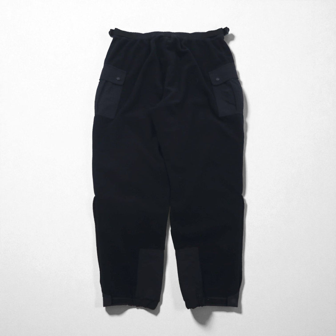 Cabela's Military Fleece Cargo Pants, Size XL, Black, GORE WINDSTOPPER, Nylon Panel, Webbing Belt, Hem Slits, Made in Canada
