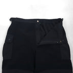 Cabela's Military Fleece Cargo Pants, Size XL, Black, GORE WINDSTOPPER, Nylon Panel, Webbing Belt, Hem Slits, Made in Canada