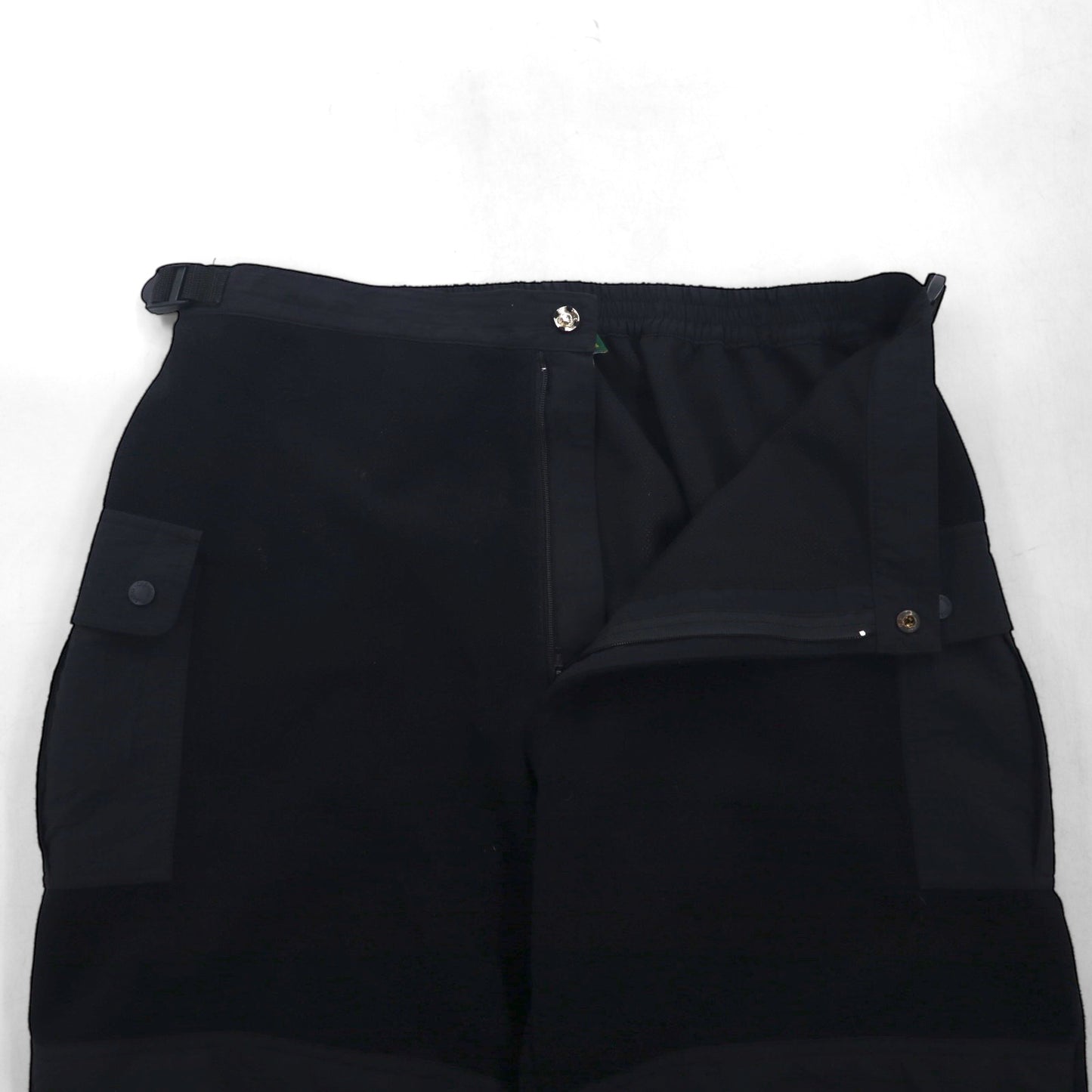 Cabela’s ミリタリー フリース カーゴパンツ XL ブラック GORE WINDSTOPPER ナイロン切替 ウェビングベルト 裾 スリット カナダ製