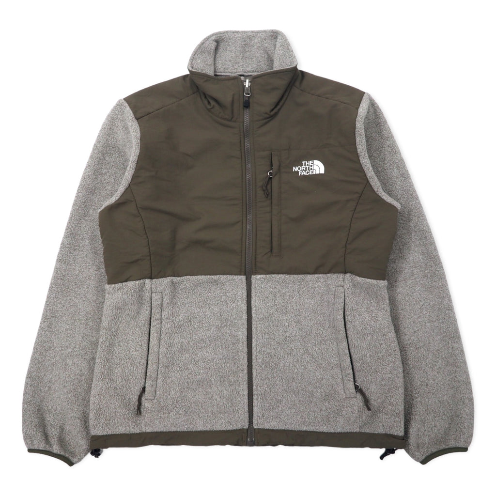日本然リトテ-古着オンライン-THE NORTH FACE デナリジャケット POLARTEC フリース S ブラウン グレー ポリエステル ワンポイントロゴ刺繍-THE NORTH FACE Denali jacket POLARTEC fleece S brown gray polyester one point logo embroidery