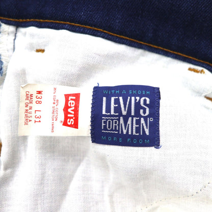Levi's 90年代 USA製 ACTION JEANS ストレッチ デニムパンツ L インディゴ ブルー ジッパーフライ 黒タブ 40547-2317