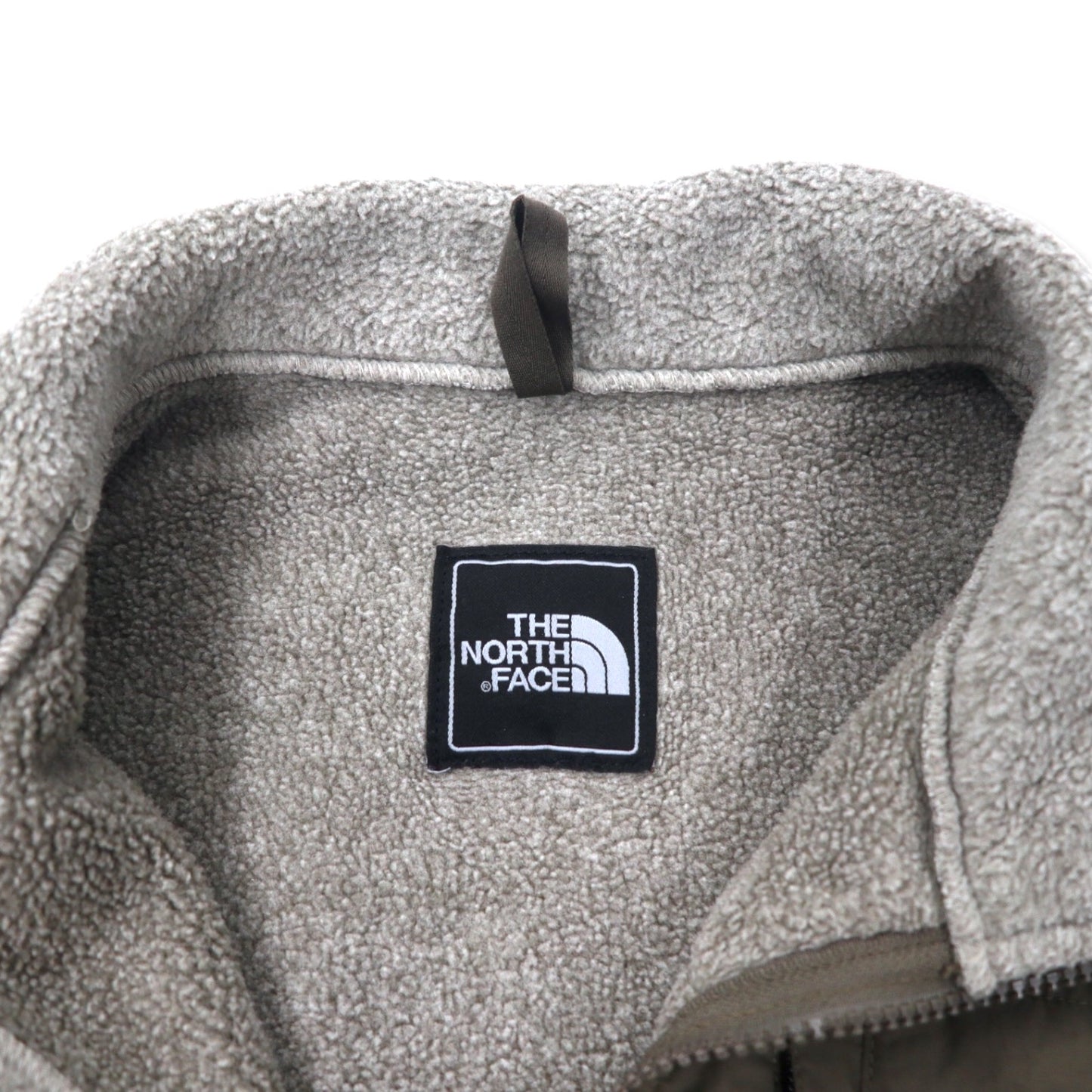 THE NORTH FACE デナリジャケット POLARTEC フリース S ブラウン グレー ポリエステル ワンポイントロゴ刺繍