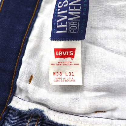 Levi's 90年代 USA製 ACTION JEANS ストレッチ デニムパンツ L インディゴ ブルー ジッパーフライ 黒タブ 40547-2317