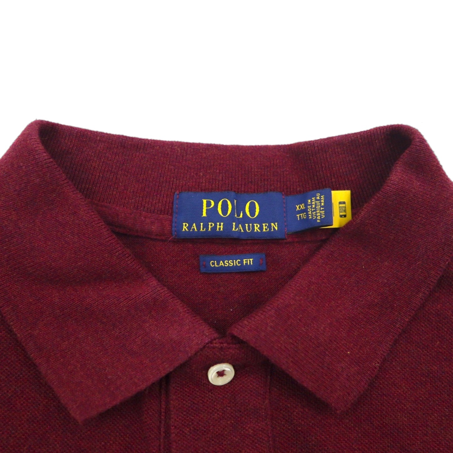 POLO RALPH LAUREN Classic Fit Polo Shirt, Size 2XL, Bordeaux Cotton, Pique with Small Pony Embroidery