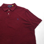 POLO RALPH LAUREN Classic Fit Polo Shirt, Size 2XL, Bordeaux Cotton, Pique with Small Pony Embroidery