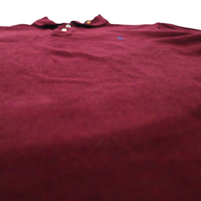 POLO RALPH LAUREN Classic Fit Polo Shirt, Size 2XL, Bordeaux Cotton, Pique with Small Pony Embroidery