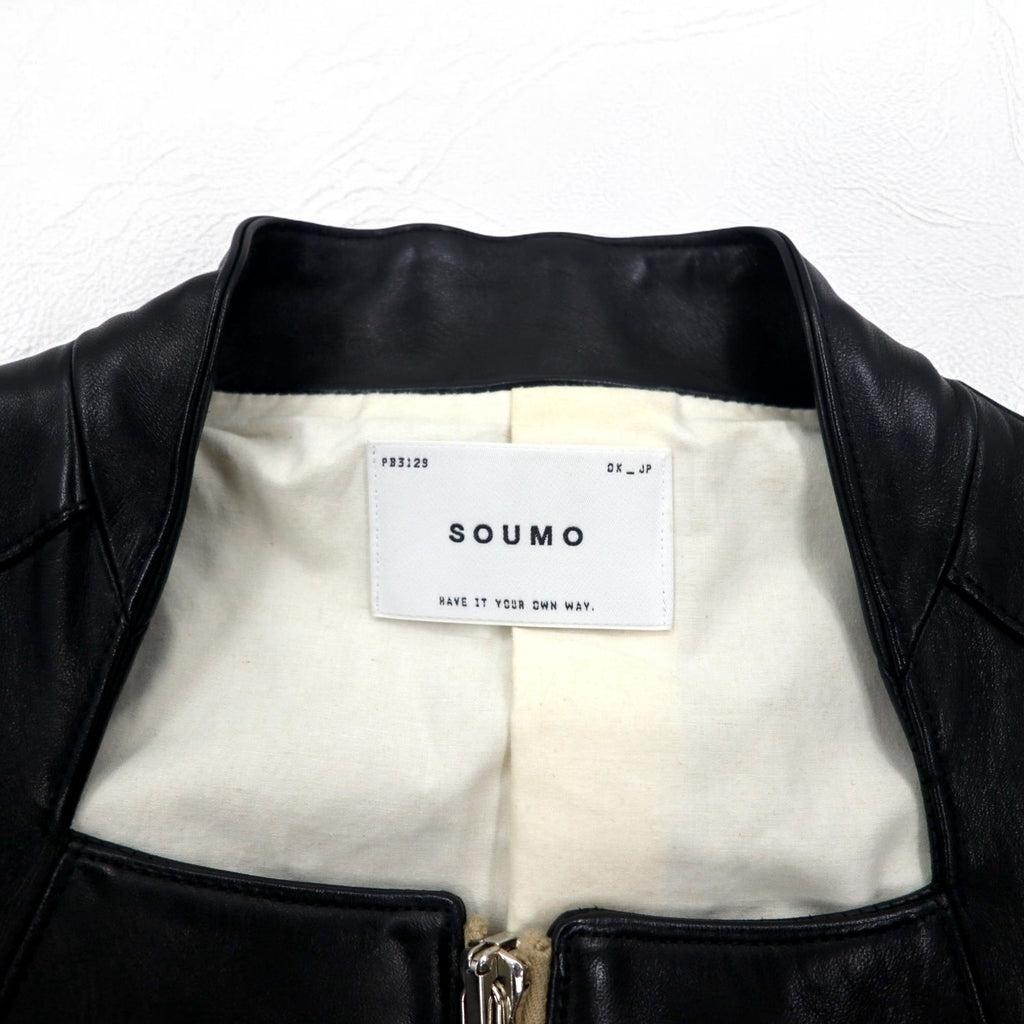 SOUMO Leather Jacket HOLLOW LEATHER JACKET S Horsehide LAMPO Double Zip 05-SL-001 Made in Japan