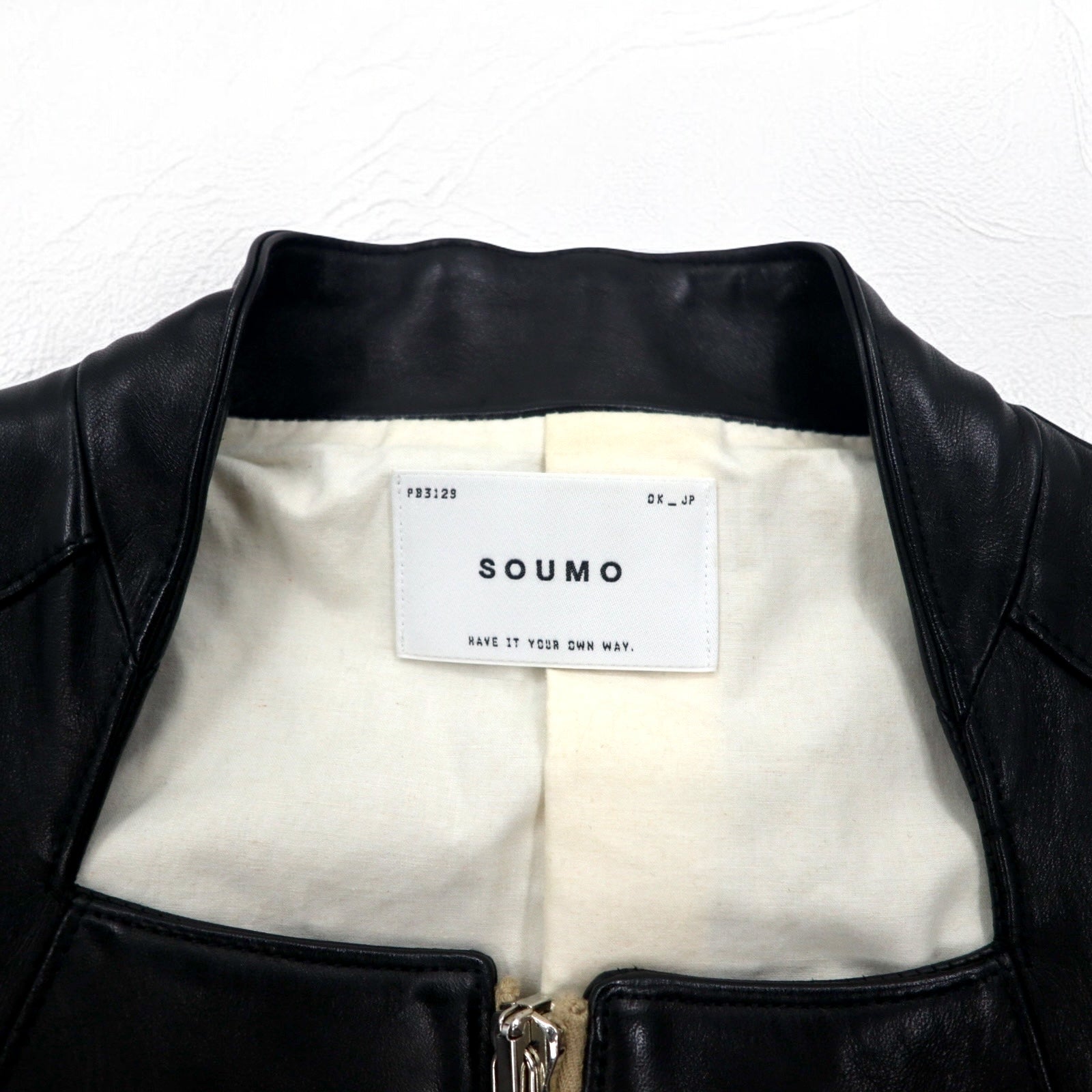 SOUMO Leather Jacket HOLLOW LEATHER JACKET S Horsehide LAMPO Double Zip 05-SL-001 Made in Japan