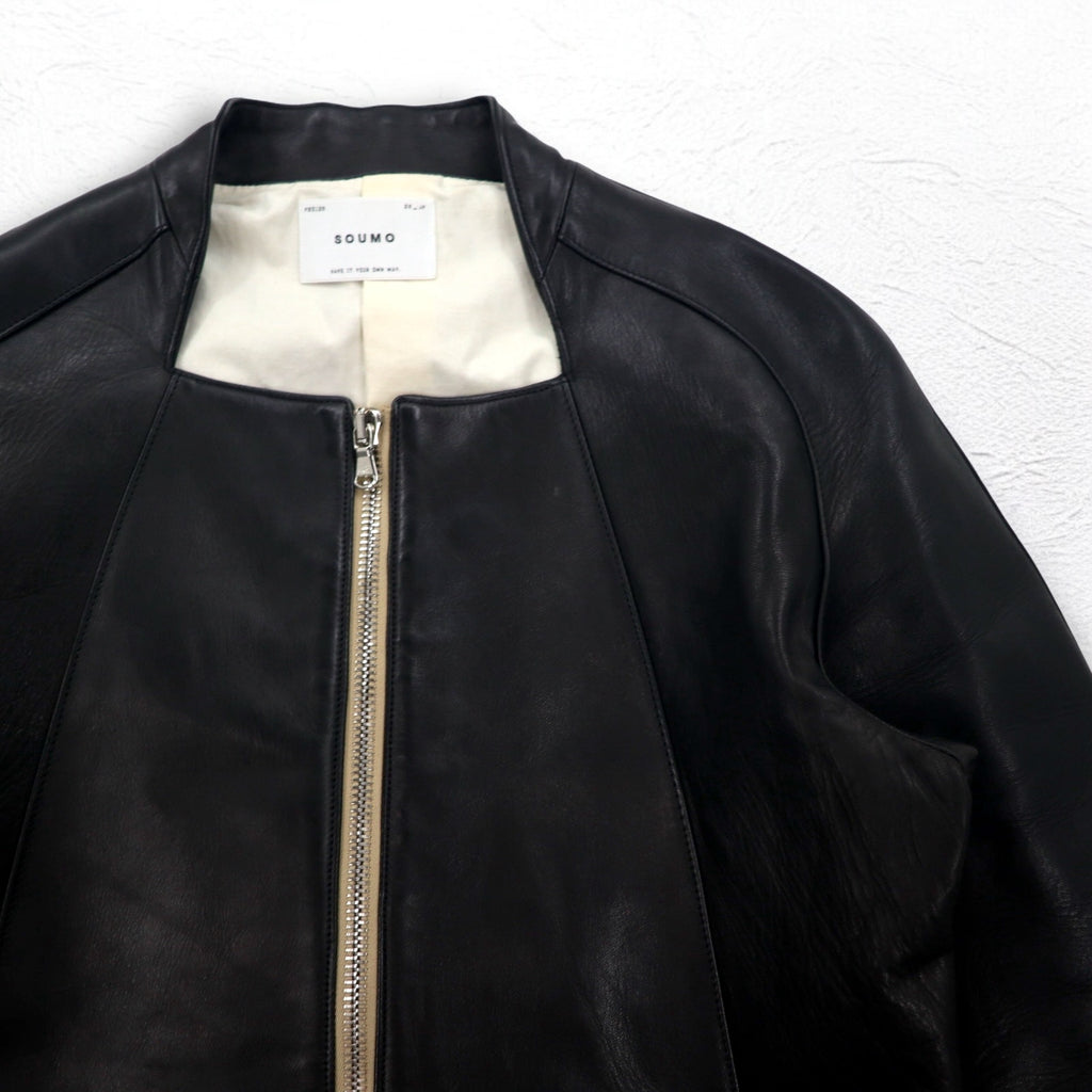 SOUMO Leather Jacket HOLLOW LEATHER JACKET S Horsehide LAMPO Double Zip 05-SL-001 Made in Japan