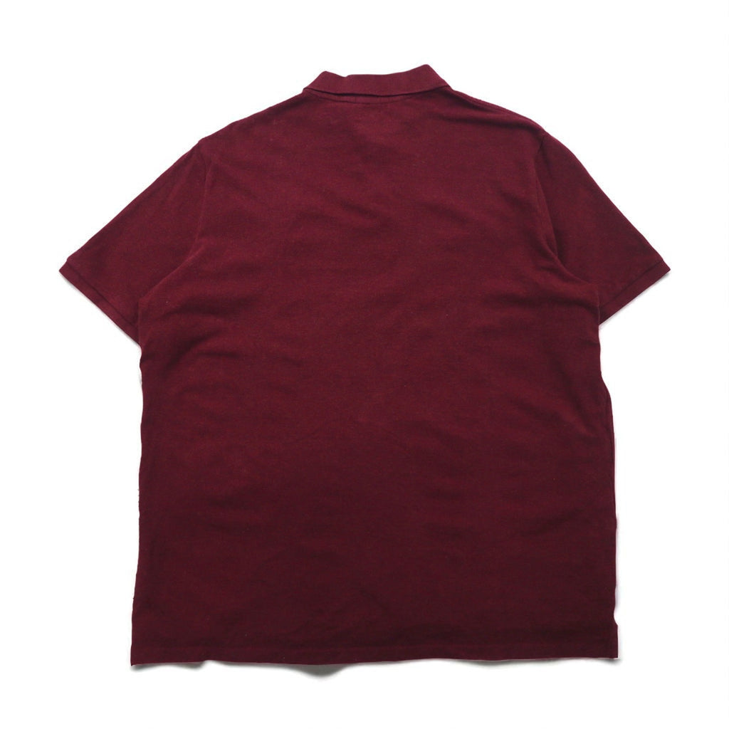 POLO RALPH LAUREN Classic Fit Polo Shirt, Size 2XL, Bordeaux Cotton, Pique with Small Pony Embroidery
