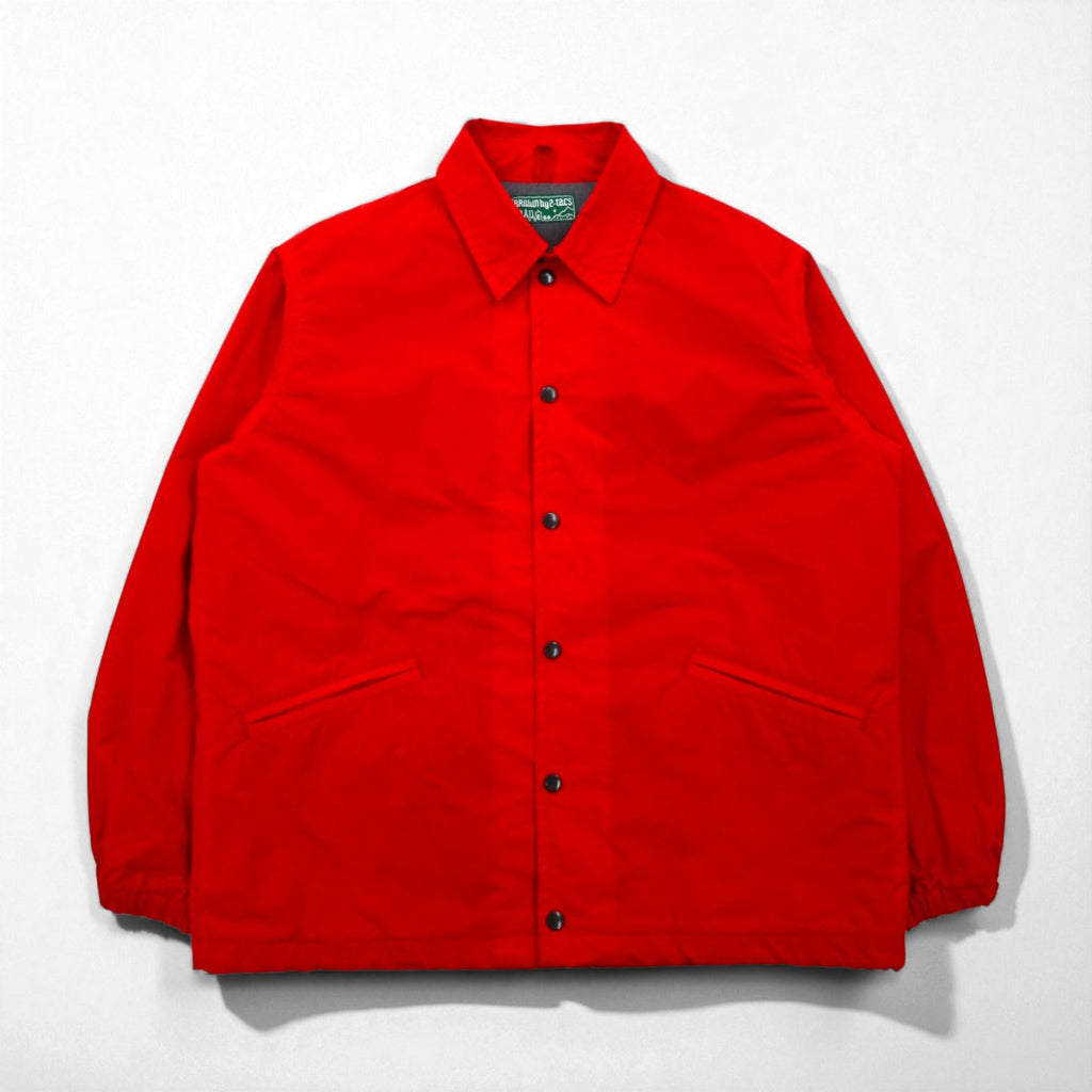 BROWN by 2-tacs Nylon Coach Jacket, Size M, Red, B20-J002, Chin Strap, Snap Buttons, Made in Japan