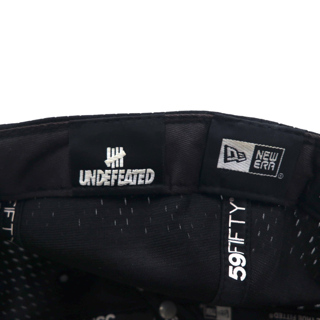 UNDEFEATED ×  NEWERA ベースボールキャップ 59.6cm ブラック メッシュ ポリエステル ロゴ刺繍