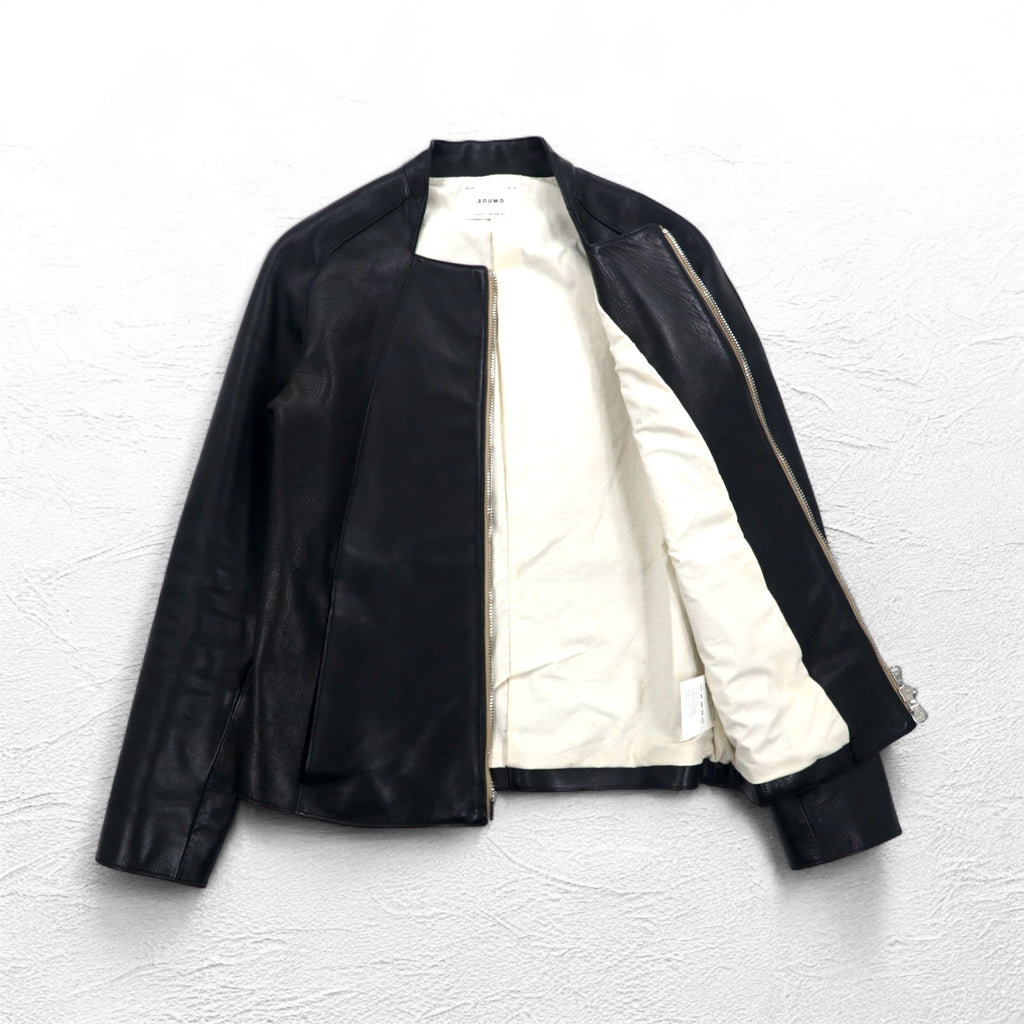 SOUMO Leather Jacket HOLLOW LEATHER JACKET S Horsehide LAMPO Double Zip 05-SL-001 Made in Japan