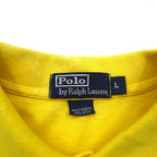 Polo by Ralph Lauren 90s Polo Shirt, Size L, Yellow Cotton, Pique, Small Pony Embroidery