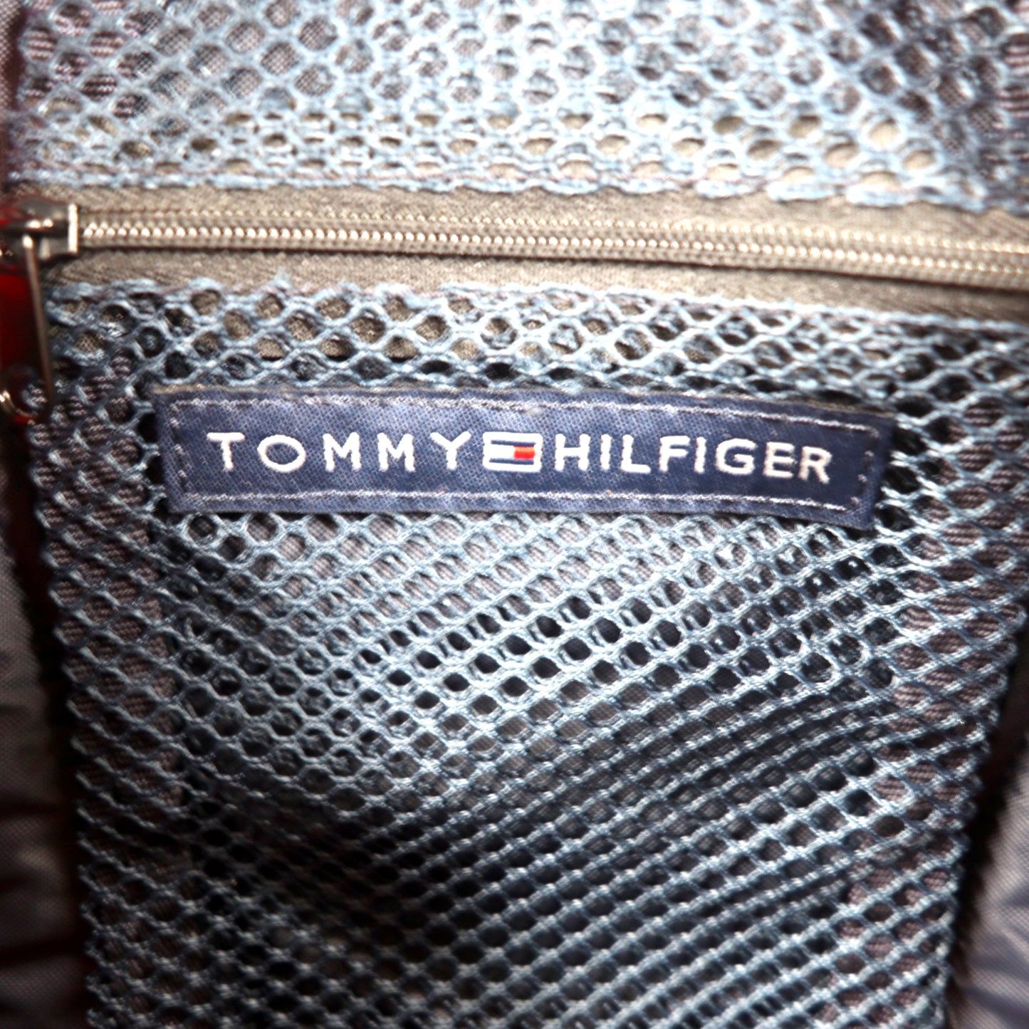 TOMMY HILFIGER 90's Body Bag Funny Pack Red Nylon Logo Embroidery