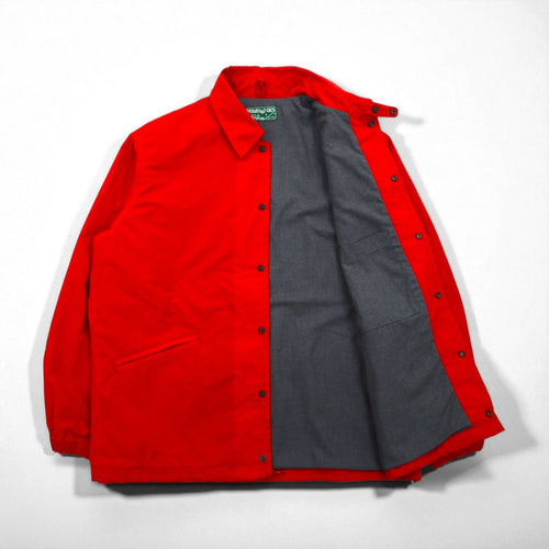 BROWN by 2-tacs Nylon Coach Jacket, Size M, Red, B20-J002, Chin Strap, Snap Buttons, Made in Japan