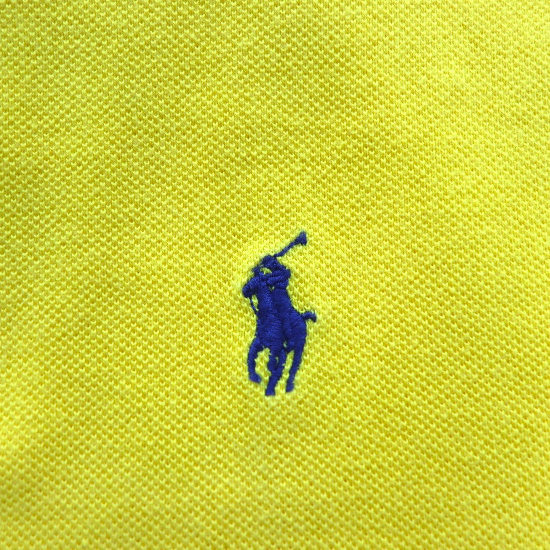 Polo by Ralph Lauren 90s Polo Shirt, Size L, Yellow Cotton, Pique, Small Pony Embroidery