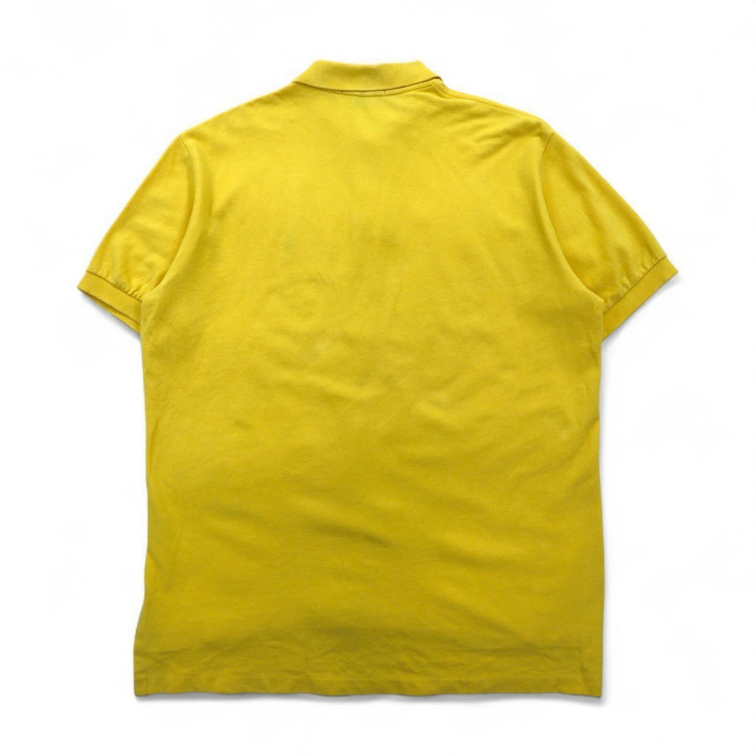 Polo by Ralph Lauren 90s Polo Shirt, Size L, Yellow Cotton, Pique, Small Pony Embroidery
