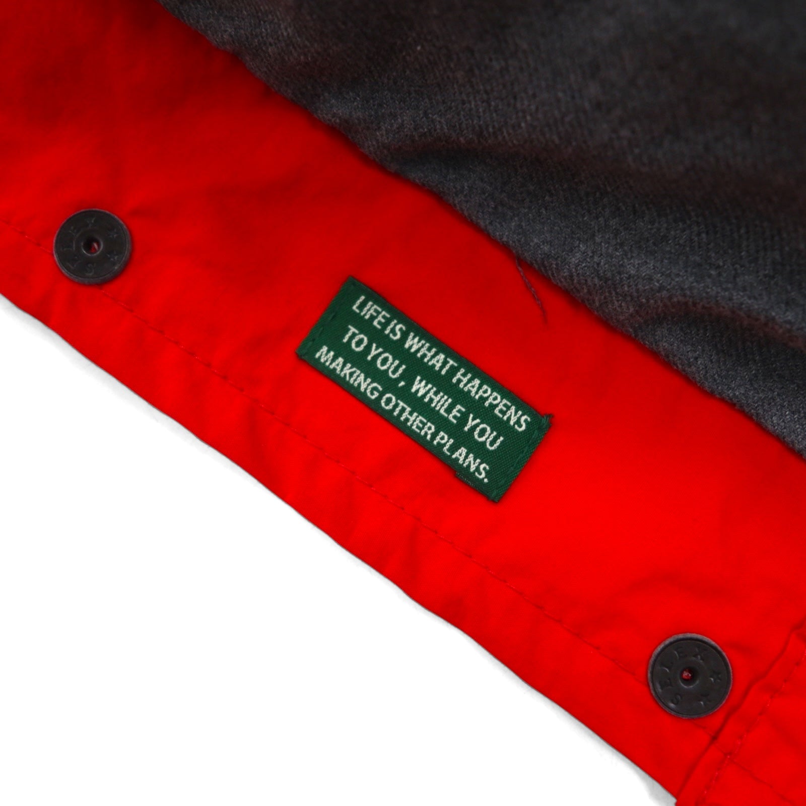 BROWN by 2-tacs Nylon Coach Jacket, Size M, Red, B20-J002, Chin Strap, Snap Buttons, Made in Japan