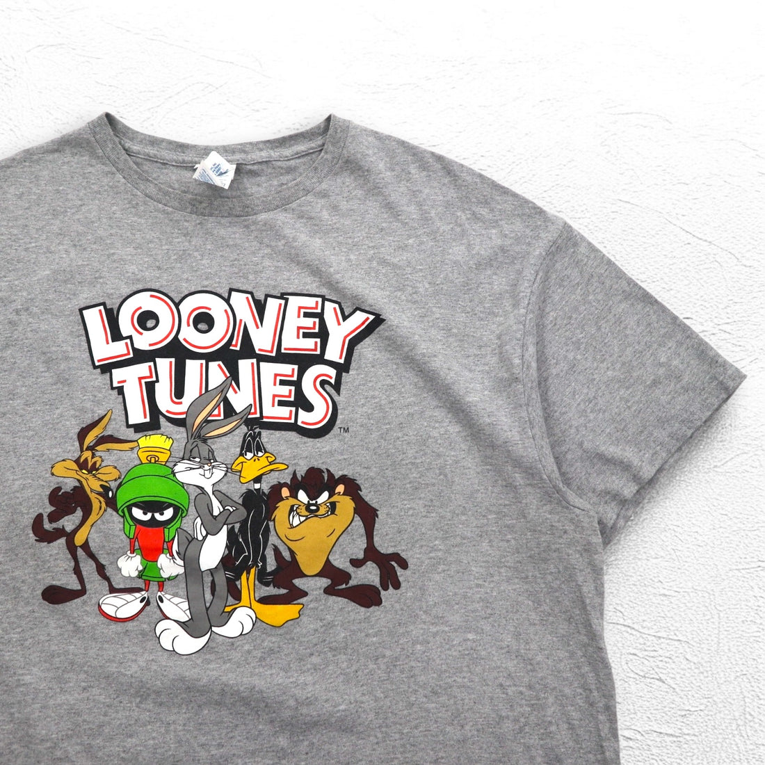 LOONEY TUNES ルーニーチューンズ キャラクタープリント Tシャツ XL グレー DELTA PRO WEIGHT ホンジュラス製