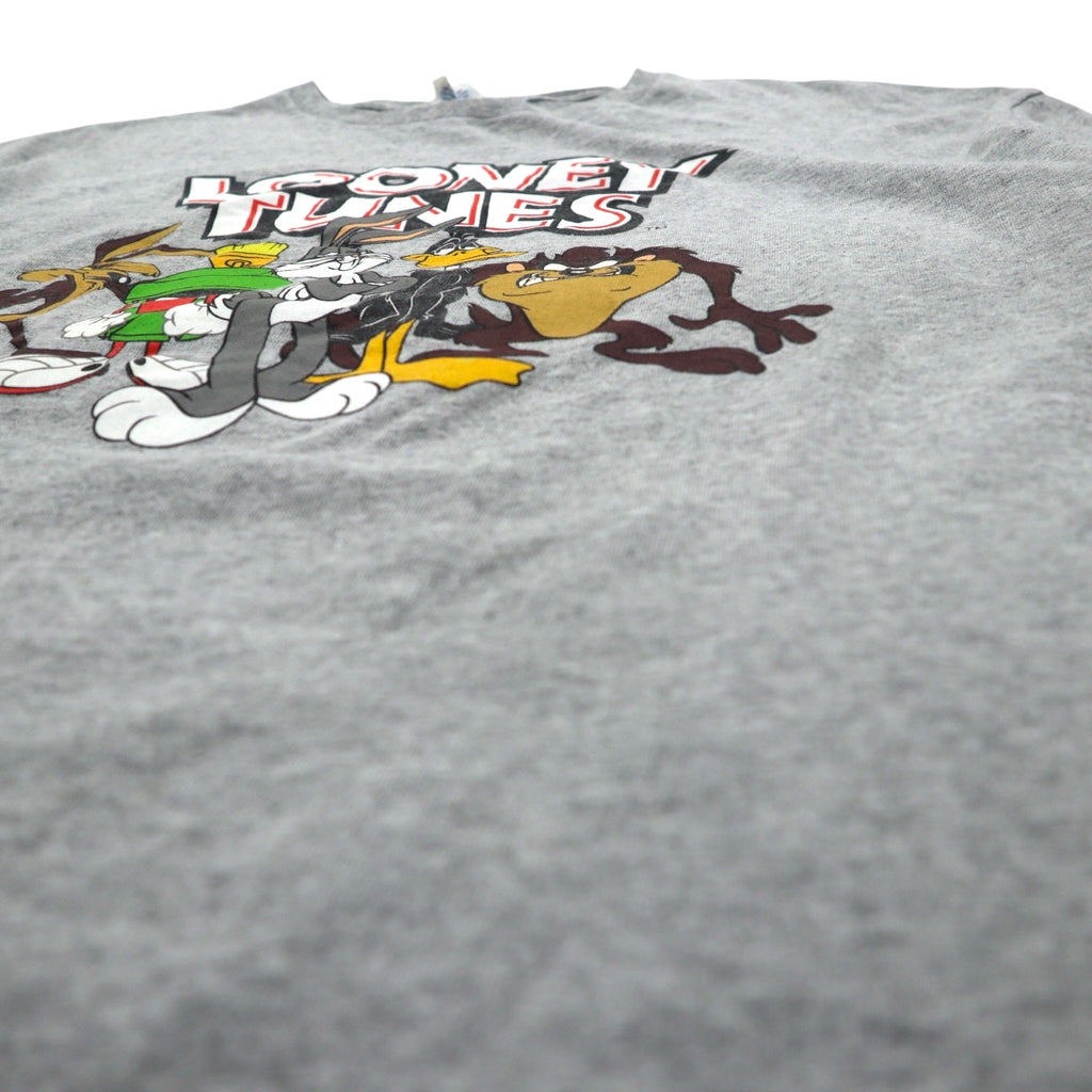 LOONEY TUNES ルーニーチューンズ キャラクタープリント Tシャツ XL グレー DELTA PRO WEIGHT ホンジュラス製