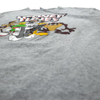 LOONEY TUNES ルーニーチューンズ キャラクタープリント Tシャツ XL グレー DELTA PRO WEIGHT ホンジュラス製