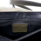 NINA RICH Made in Italy Retro Shoulder Bag Khaki PVC Jacquard All Over Pattern Logo