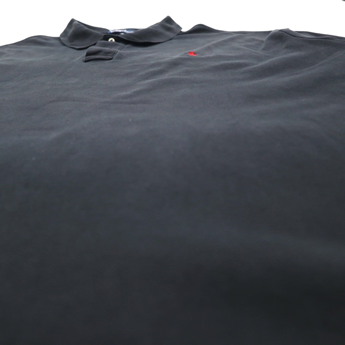 Polo by Ralph Lauren ポロシャツ 2XL BIG ブラック コットン スモールポニー刺繍 ビッグサイズ スリランカ製