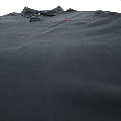 Polo by Ralph Lauren ポロシャツ 2XL BIG ブラック コットン スモールポニー刺繍 ビッグサイズ スリランカ製