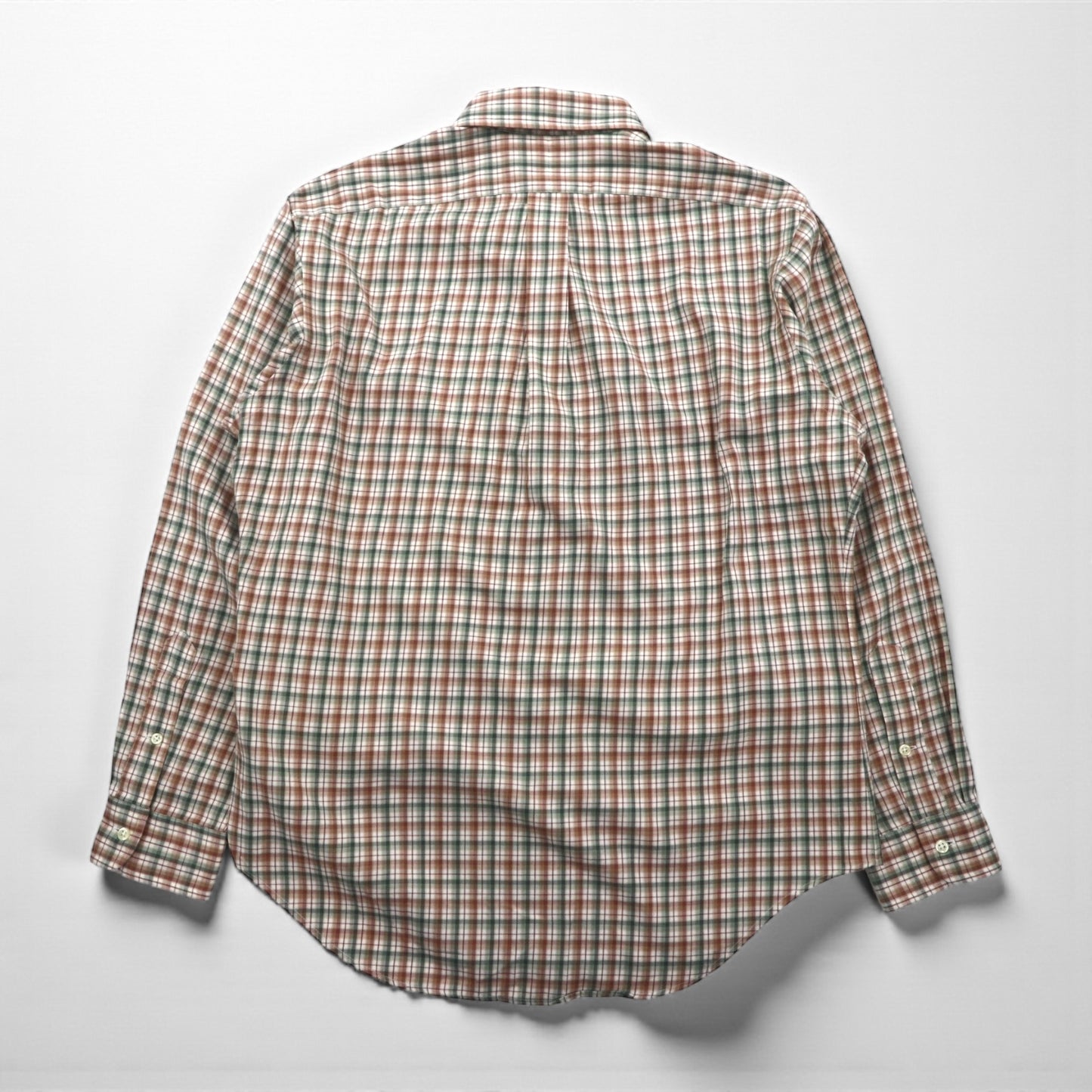 Ralph Lauren 90年代 ボタンダウン シャツ L ブラウン チェック スモールポニー刺繡