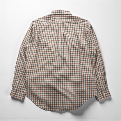 Ralph Lauren 90年代 ボタンダウン シャツ L ブラウン チェック スモールポニー刺繡