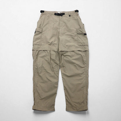 REI Convertible 2-Way Cargo Shorts, Size L, Beige, Nylon, Waterproof, Slits, Zippered Legs
