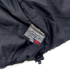 LLBean Mountain Parka L Khaki Nylon Retractable Hood Logo Embroidery Double Zip Drawstring Thinsulate Padding OUK65