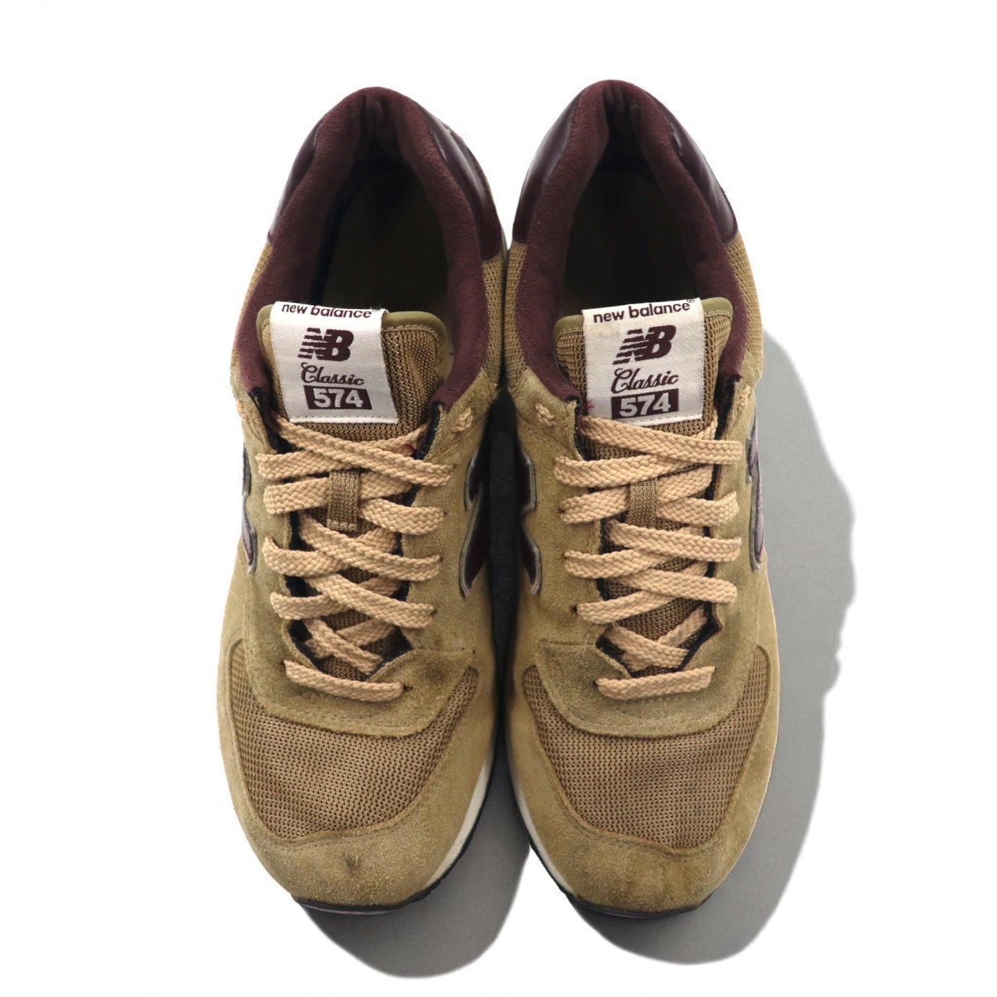 new balance 574 スエード スニーカー 29cm ベージュ メッシュ ML574VCI
