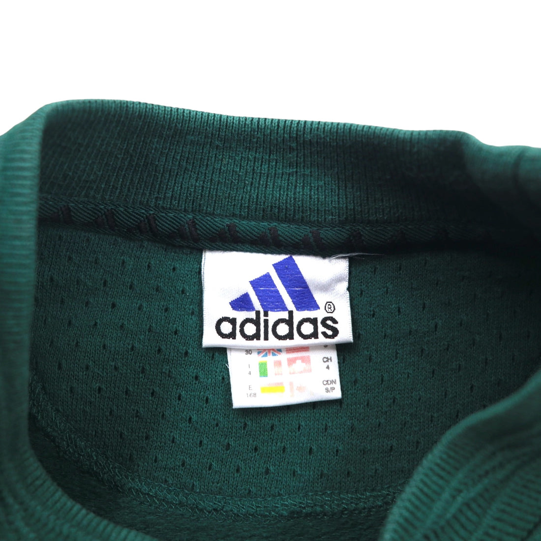 adidas 00s Logo Embroidered Sweatshirt, S, Green, Cotton, Made in Turkey