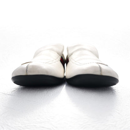 GUCCI イタリア製 シェリーライン ドライビングシューズ スリッポン スニーカー 28cm ホワイト レザー 108445