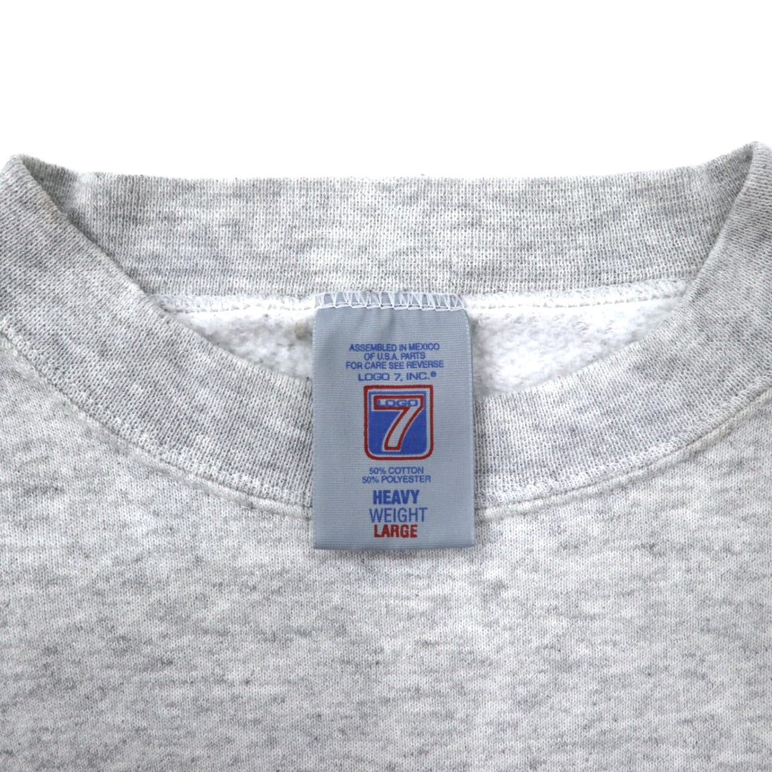 90s LOGO7 NFL Print Sweatshirt L Grey Cotton SUPER BOWL