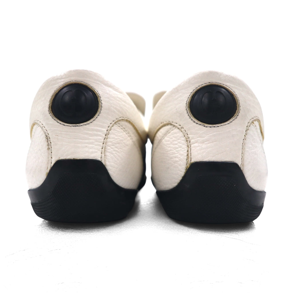 GUCCI イタリア製 シェリーライン ドライビングシューズ スリッポン スニーカー 28cm ホワイト レザー 108445