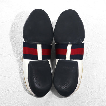 GUCCI イタリア製 シェリーライン ドライビングシューズ スリッポン スニーカー 28cm ホワイト レザー 108445